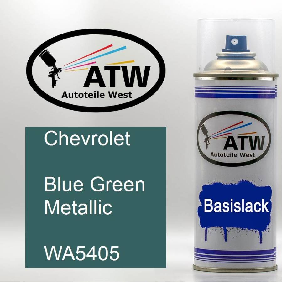 Chevrolet, Blue Green Metallic, WA5405: 400ml Sprühdose, von ATW Autoteile West.